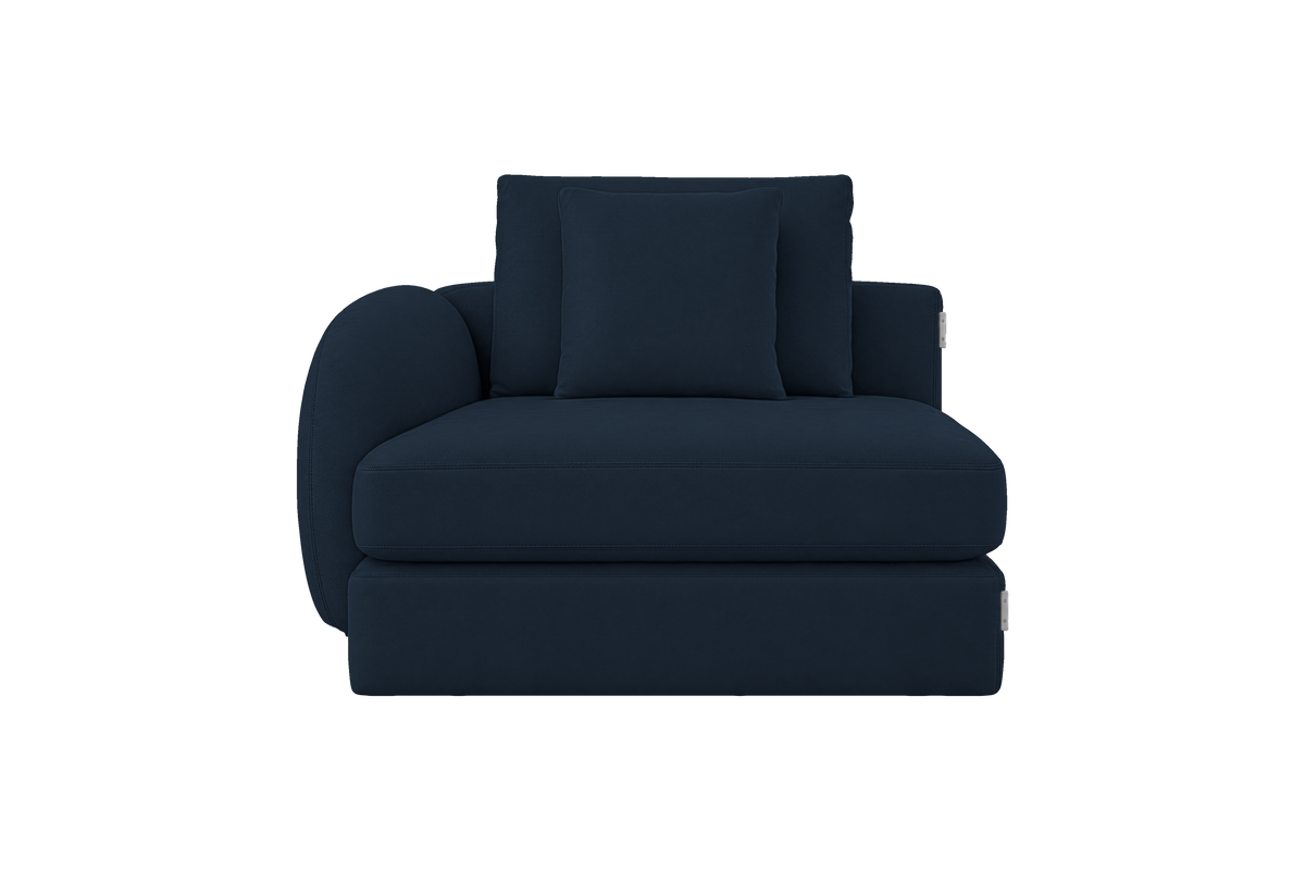 Milo Left Armchair in Dante Aqua