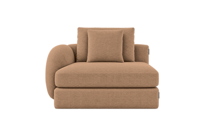 Milo Left Armchair in Roni Biscotti