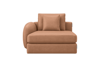 Milo Left Armchair in Momo Camel