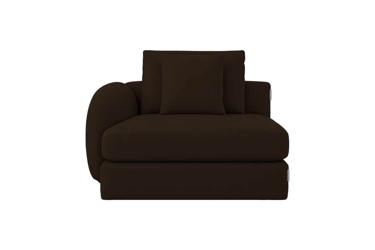 Milo Left Armchair in Marfa Charcoal