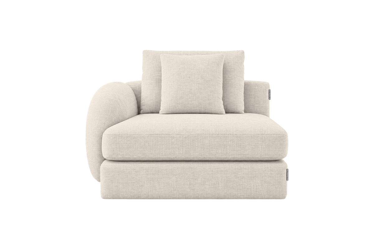 Milo Left Armchair in Mosquito Cracker