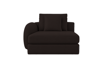 Milo Left Armchair in Dante Ebony