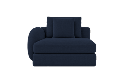 Milo Left Armchair in Roni Ember Blue