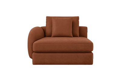 Milo Left Armchair in Dante Hazel