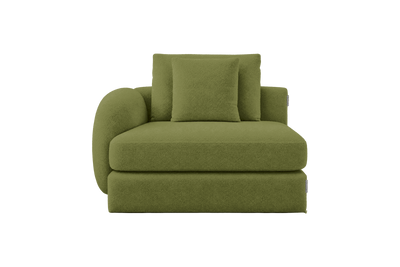 Milo Left Armchair in Bouclé Key Lime