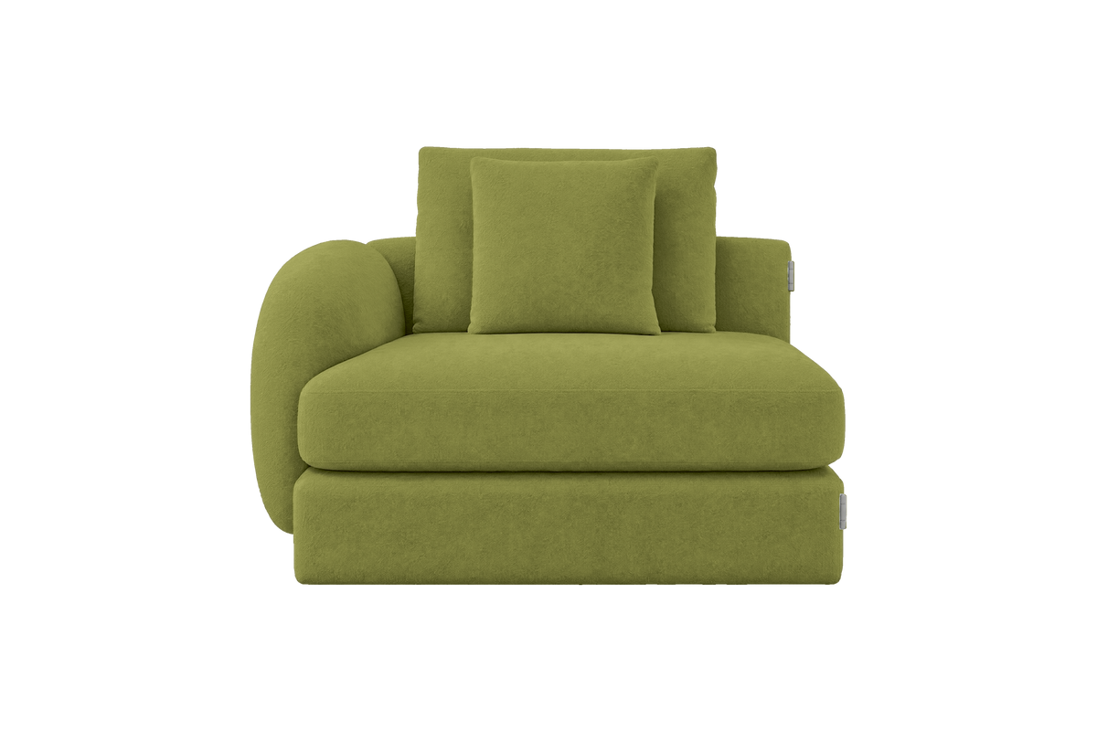 Milo Left Armchair in Fresco Key Lime