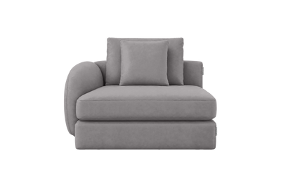 Milo Left Armchair in Dante Meteor