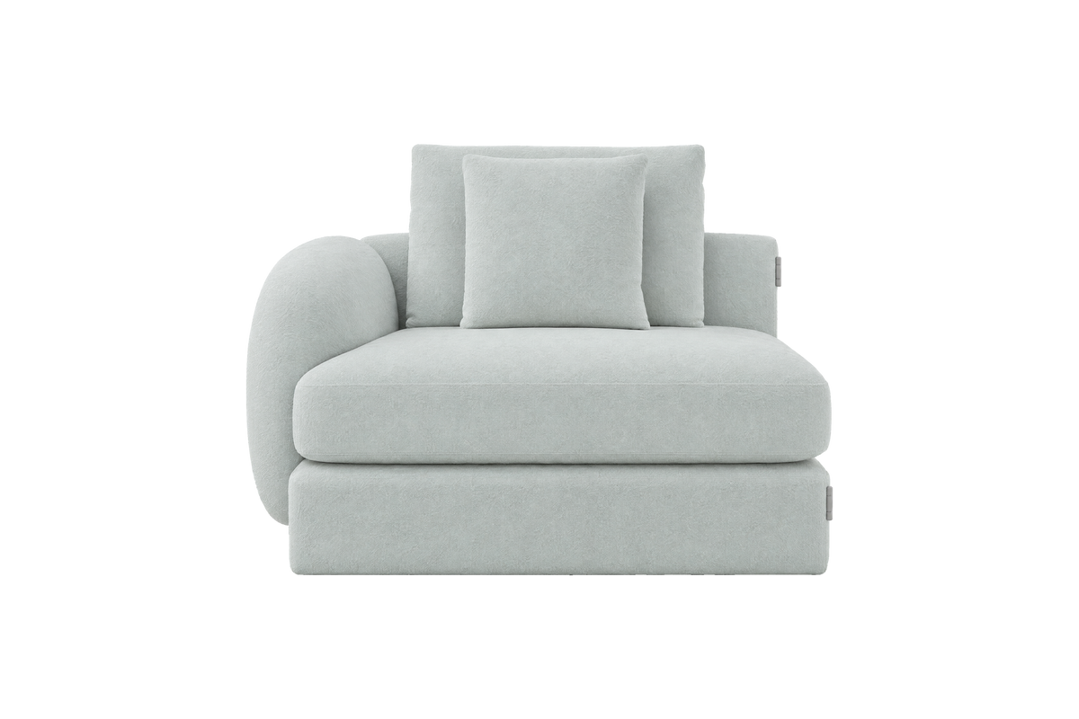 Milo Left Armchair in Fresco Meteor