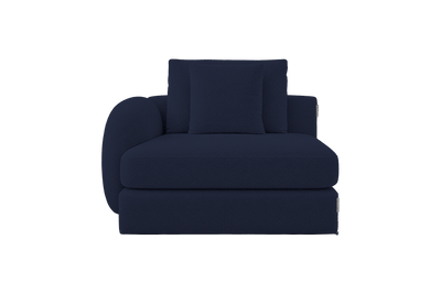 Milo Left Armchair in Bouclé Midnight Express 20