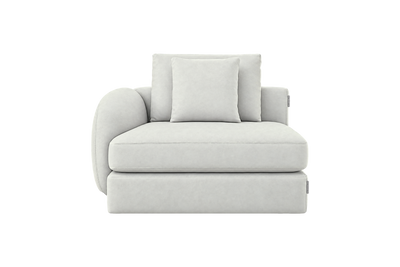 Milo Left Armchair in Felix Milky