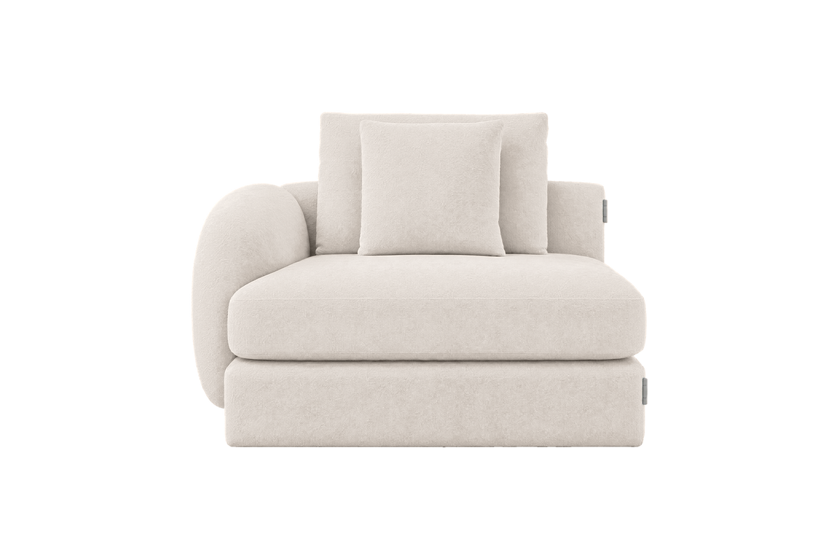 Milo Left Armchair in Fresco Crème