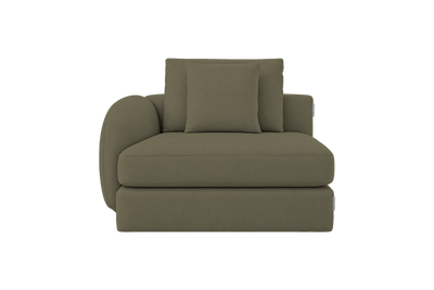 Milo Left Armchair in Felix Olive