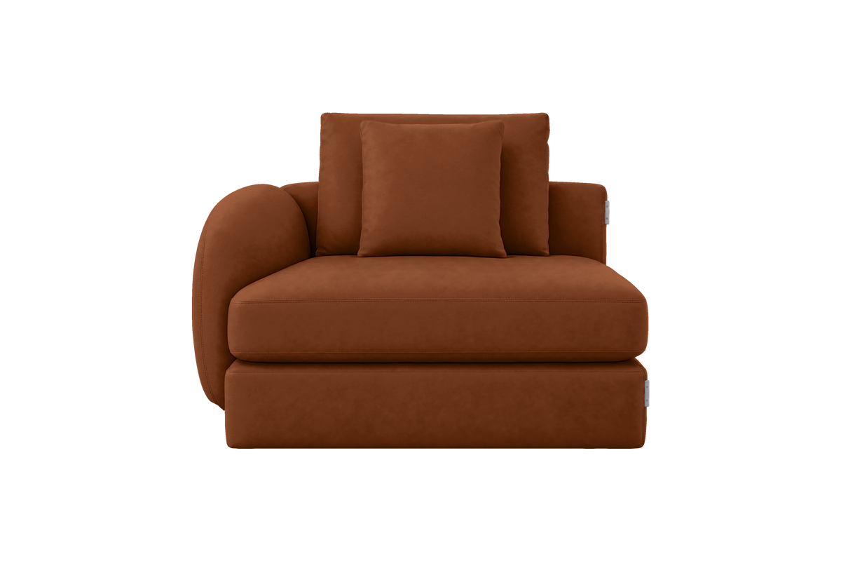 Milo Left Armchair in Marfa Pluto