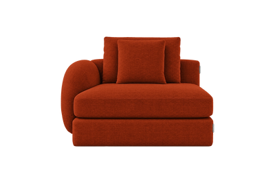 Milo Left Armchair in Roni Poppy