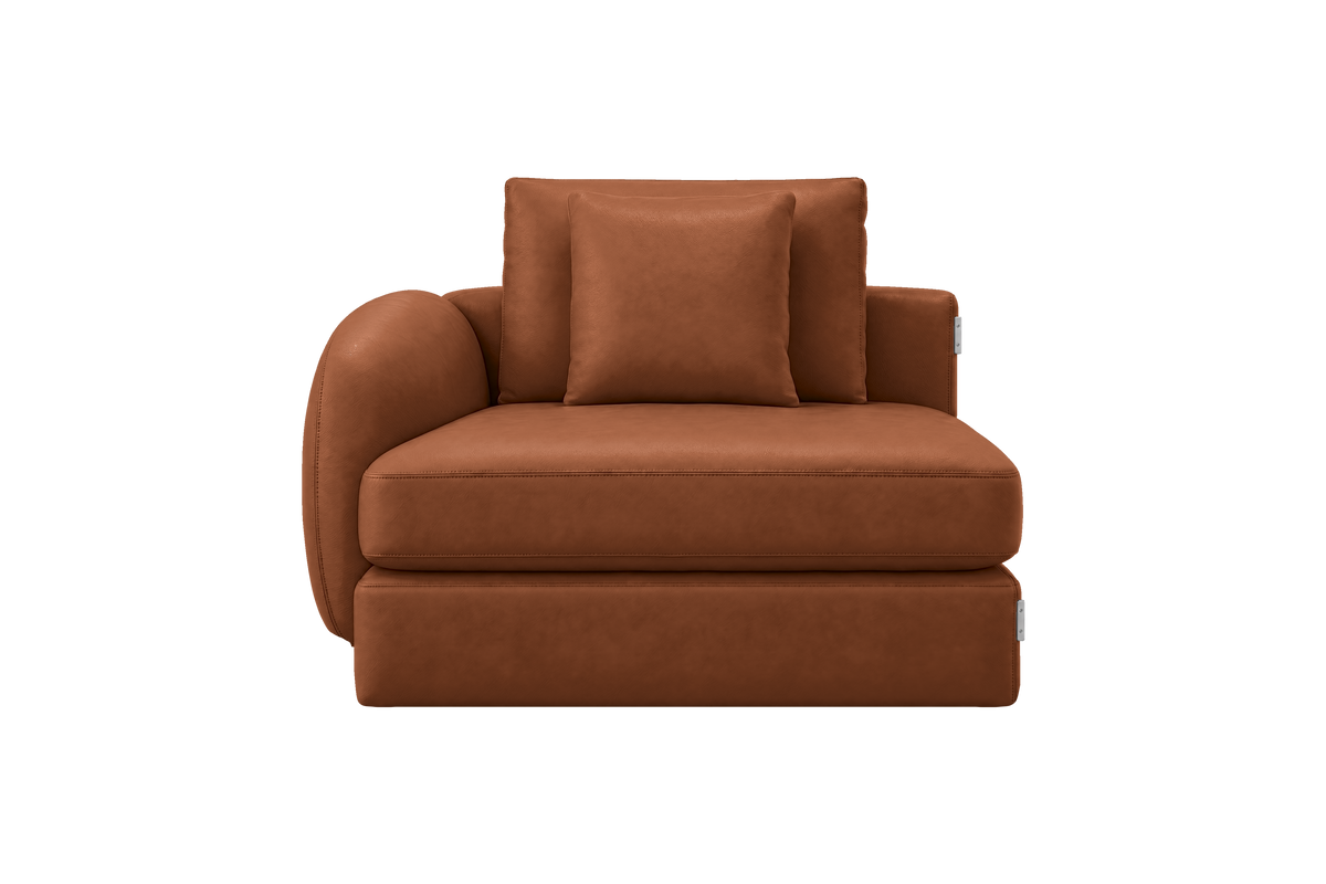 Milo Left Armchair in Momo Porto