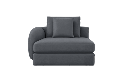 Milo Left Armchair in Dante Shark