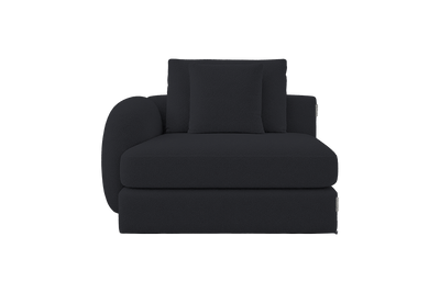Milo Left Armchair in Bouclé Smoke