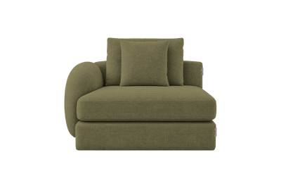 Milo Left Armchair in Mosquito Sycamore