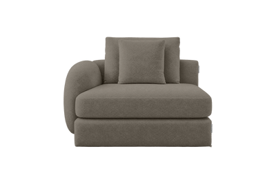 Milo Left Armchair in Bouclé Truffle