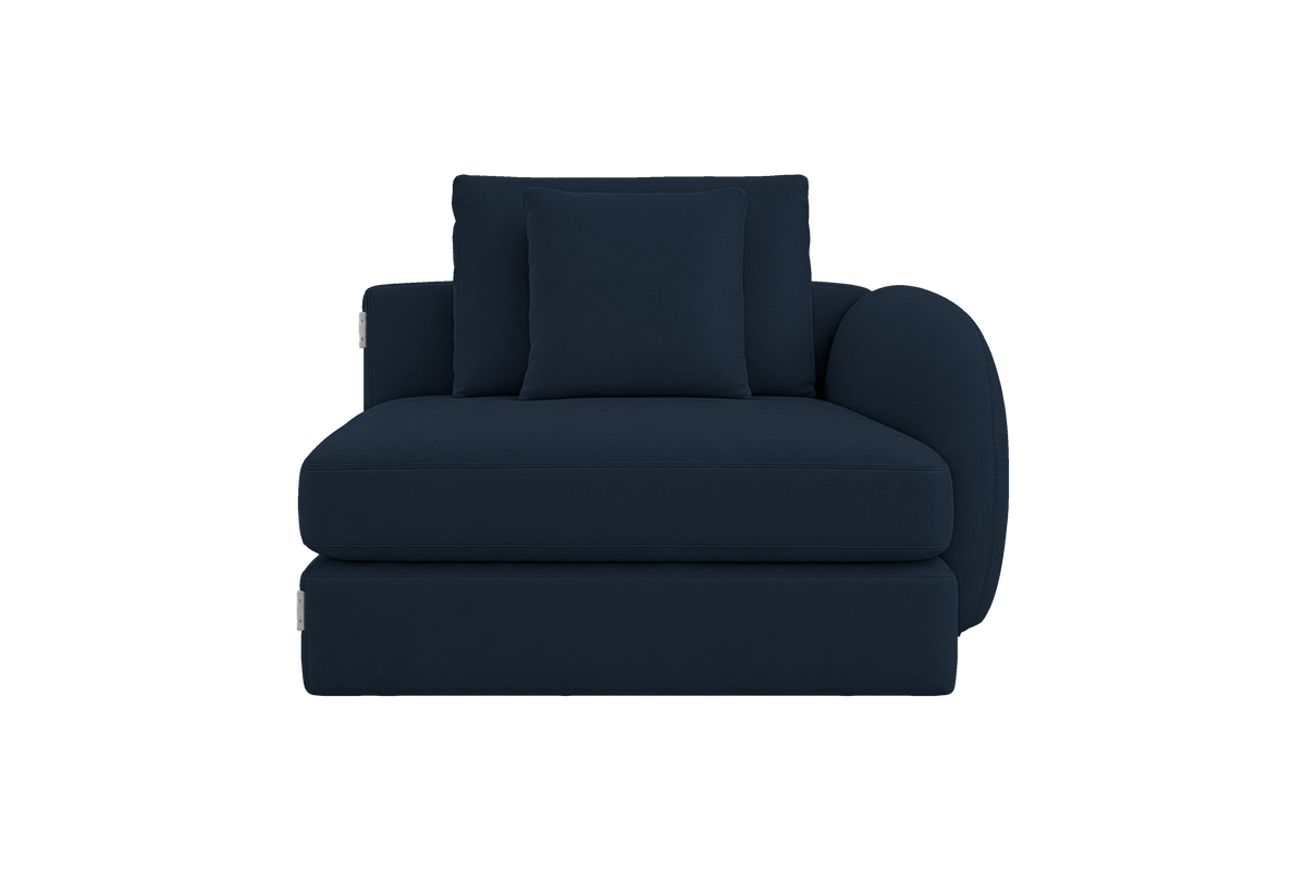 Milo Right Armchair in Dante Aqua