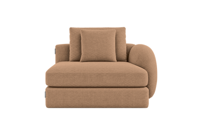 Milo Right Armchair in Roni Biscotti