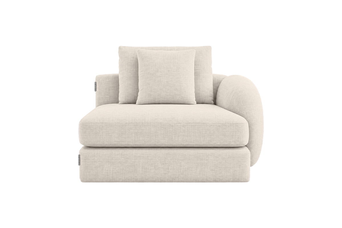 Milo Right Armchair in Mosquito Cracker