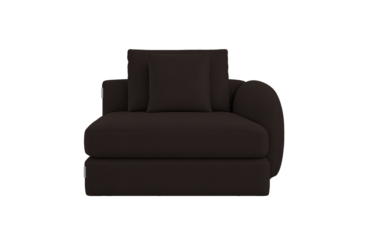 Milo Right Armchair in Dante Ebony