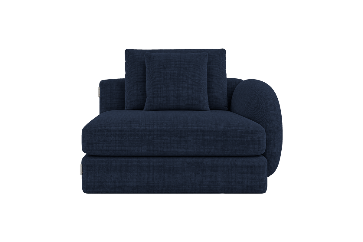 Milo Right Armchair in Roni Ember Blue
