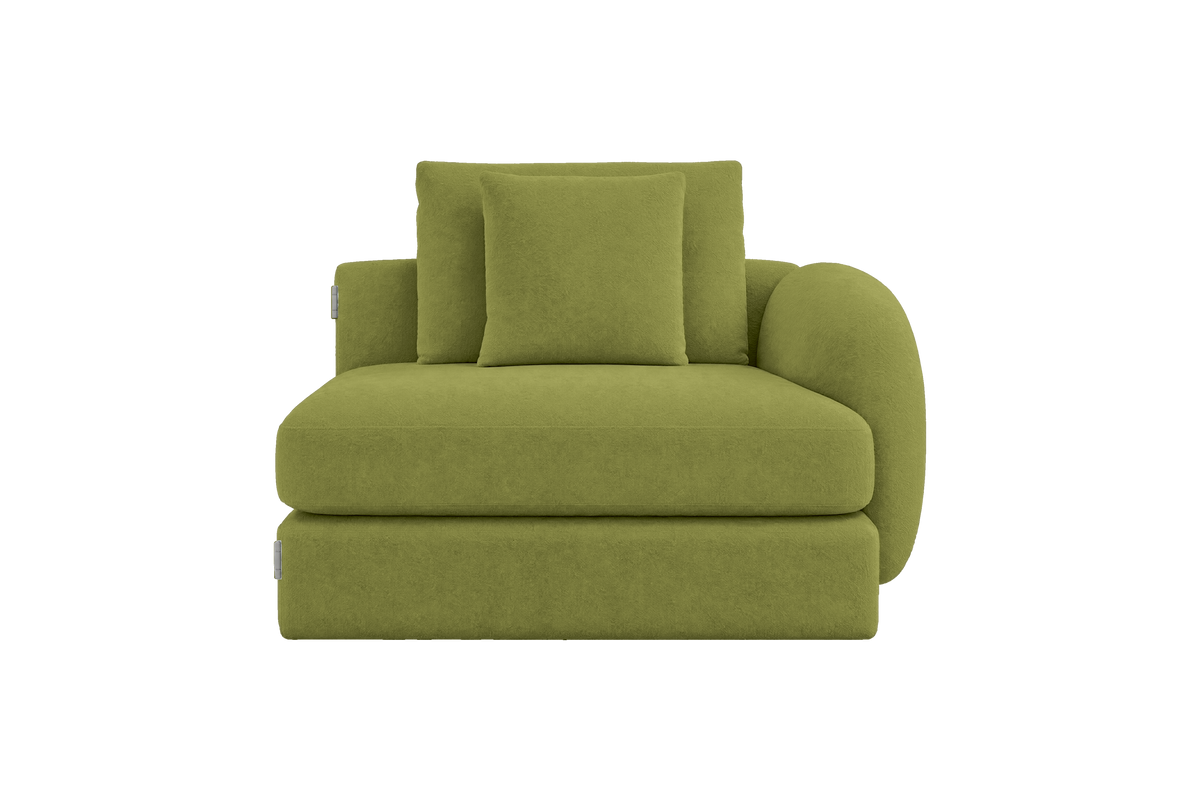 Milo Right Armchair in Fresco Key Lime