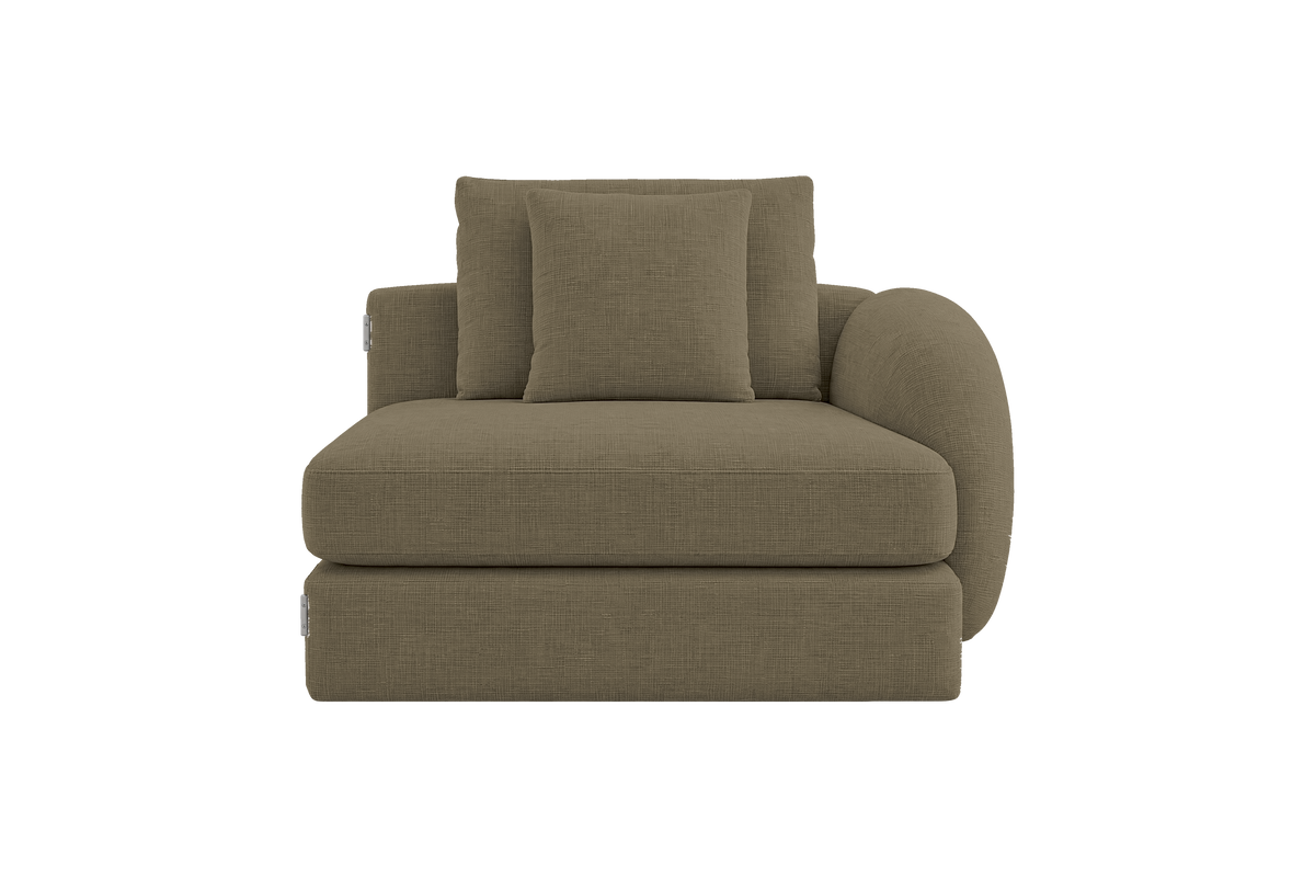 Milo Right Armchair in Mosquito Malibu