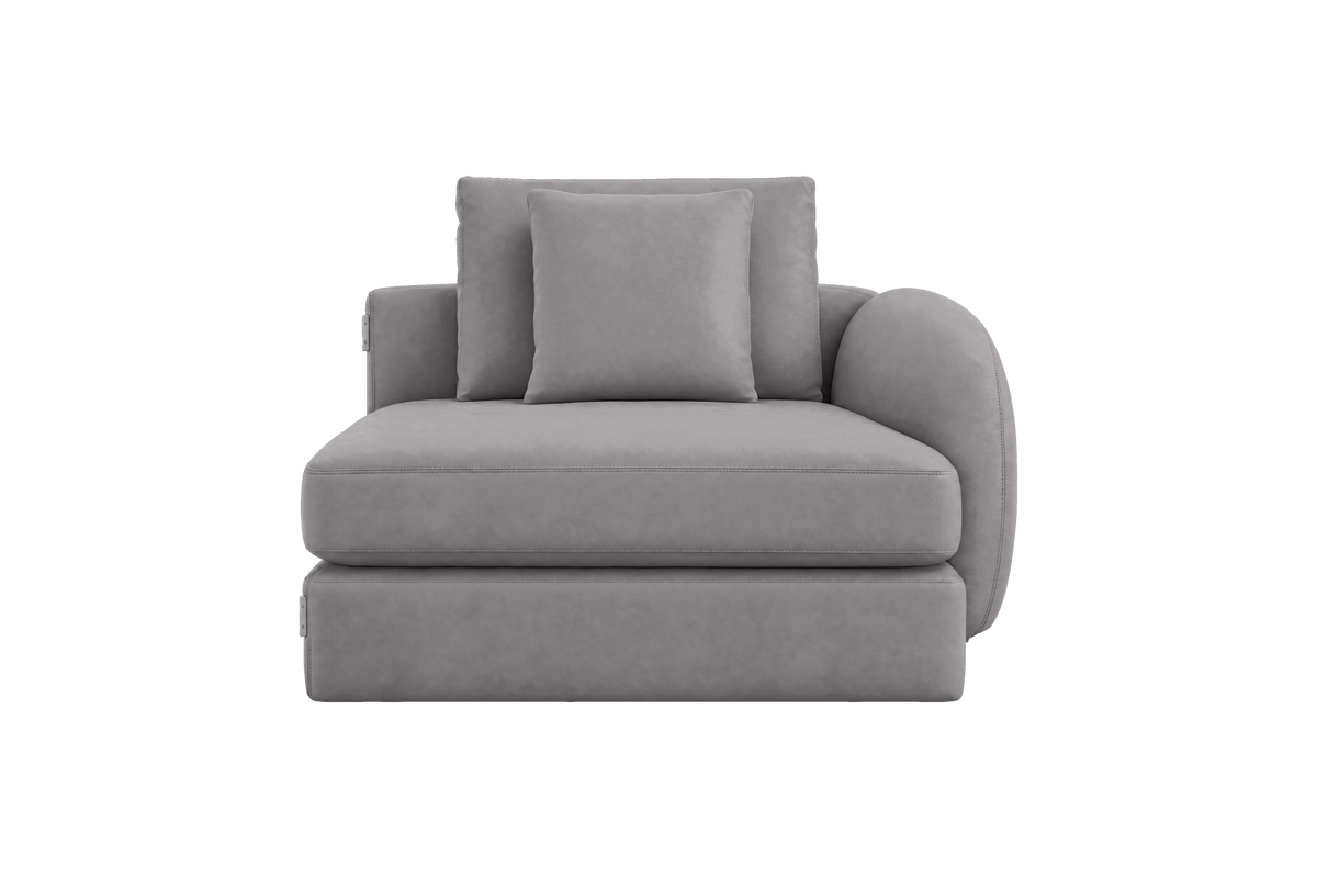 Milo Right Armchair in Dante Meteor