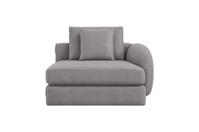 Milo Right Armchair in Dante Meteor