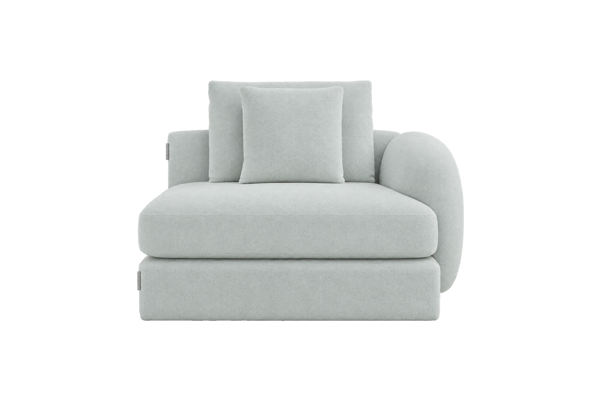 Milo Right Armchair in Fresco Meteor