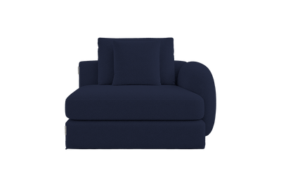 Milo Right Armchair in Bouclé Midnight Express 20