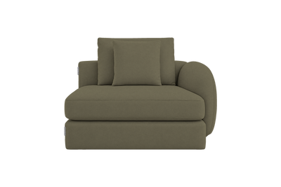 Milo Right Armchair in Felix Olive