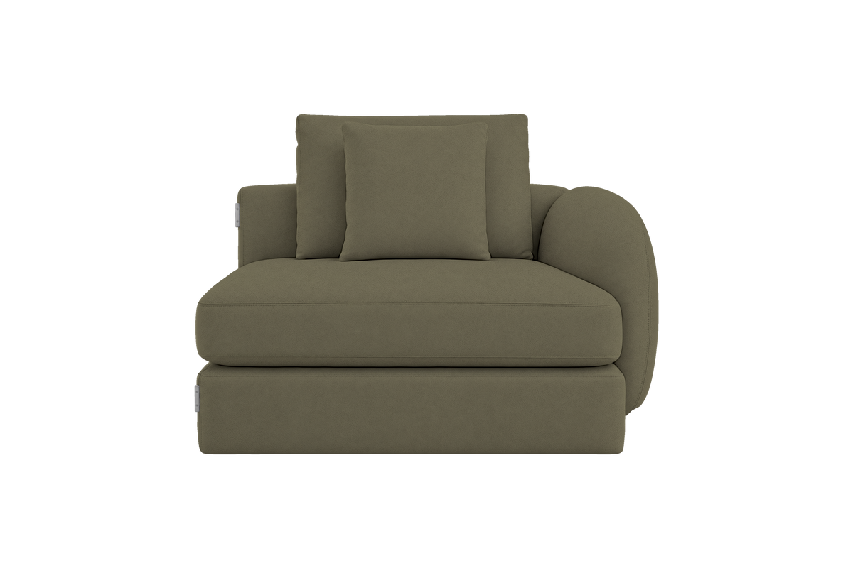 Milo Right Armchair in Felix Olive