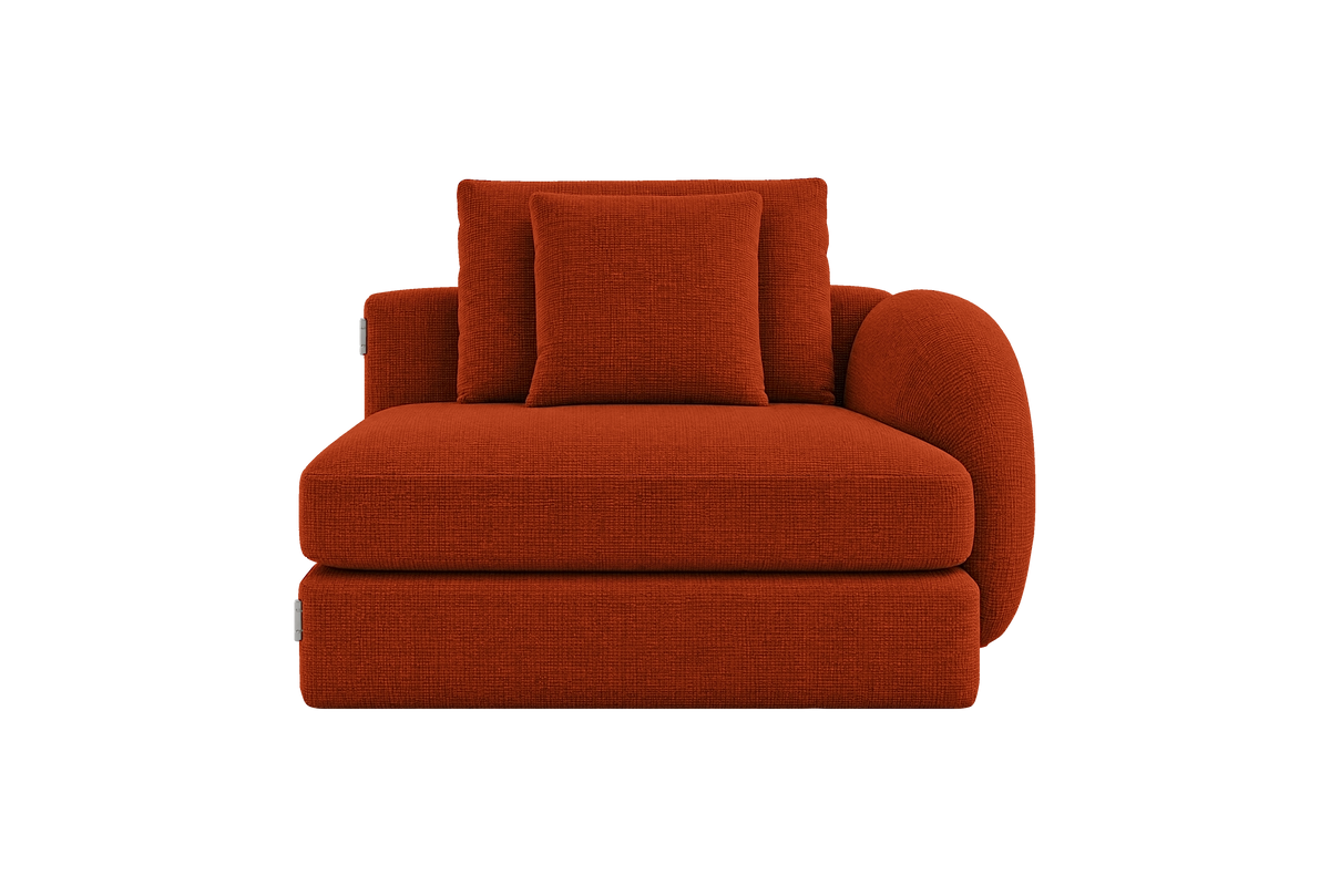 Milo Right Armchair in Roni Poppy