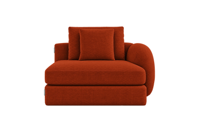 Milo Right Armchair in Roni Poppy