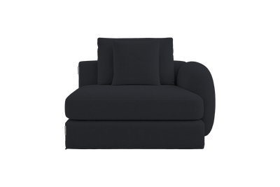 Milo Right Armchair in Bouclé Smoke