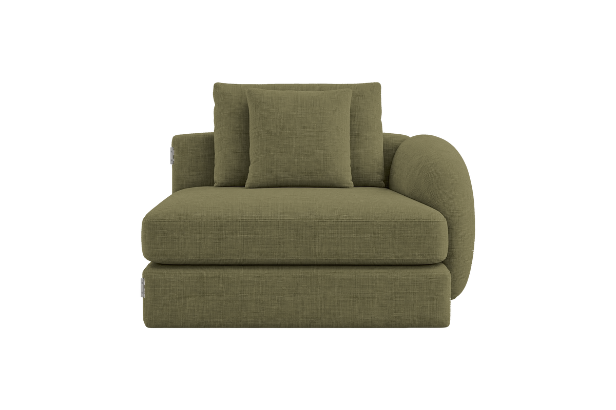 Milo Right Armchair in Mosquito Sycamore