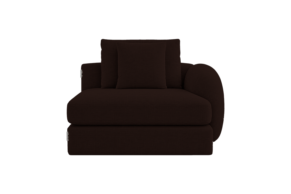 Milo Right Armchair in Mosquito Terra