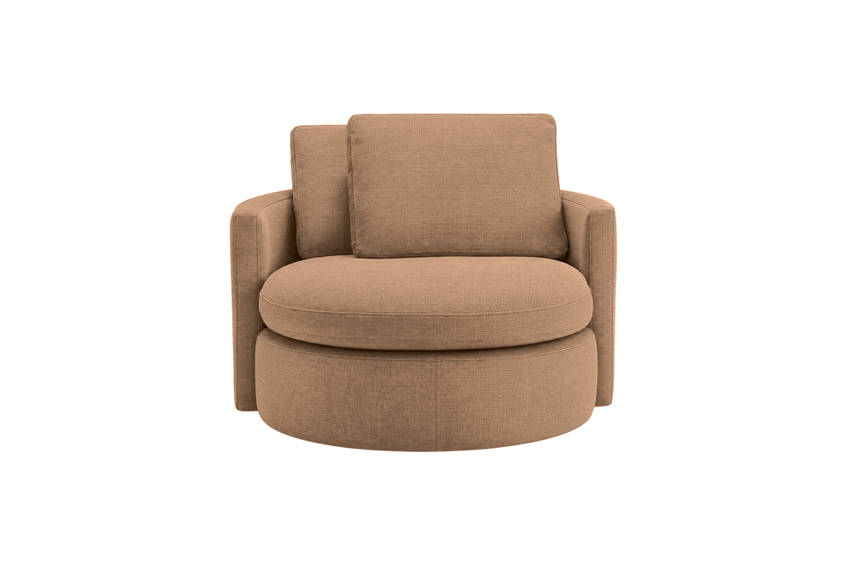 Moroder Swivel Accent Chair in Roni Biscotti