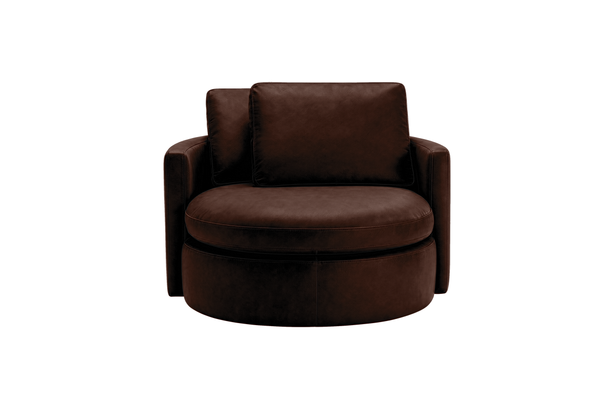 Moroder Swivel Accent Chair in Momo Biscuit
