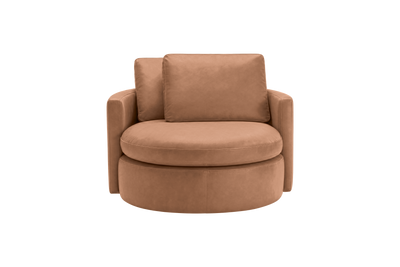 Moroder Swivel Accent Chair in Momo Camel