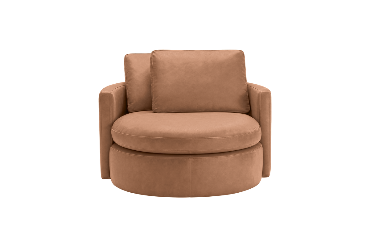 Moroder Swivel Accent Chair in Momo Camel