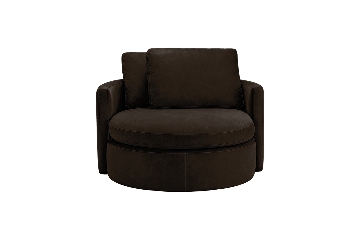 Moroder Swivel Accent Chair in Marfa Charcoal