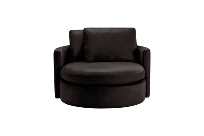 Moroder Swivel Accent Chair in Dante Ebony