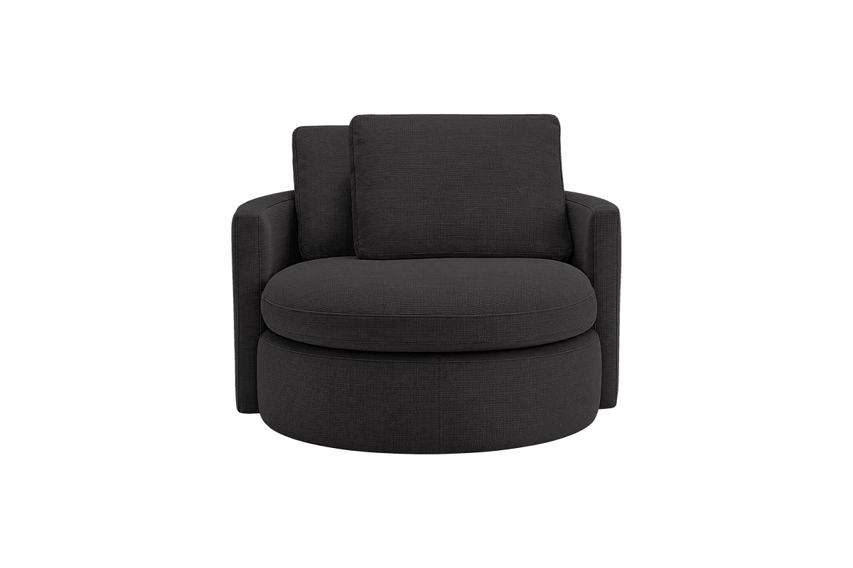 Moroder Swivel Accent Chair in Roni Ember