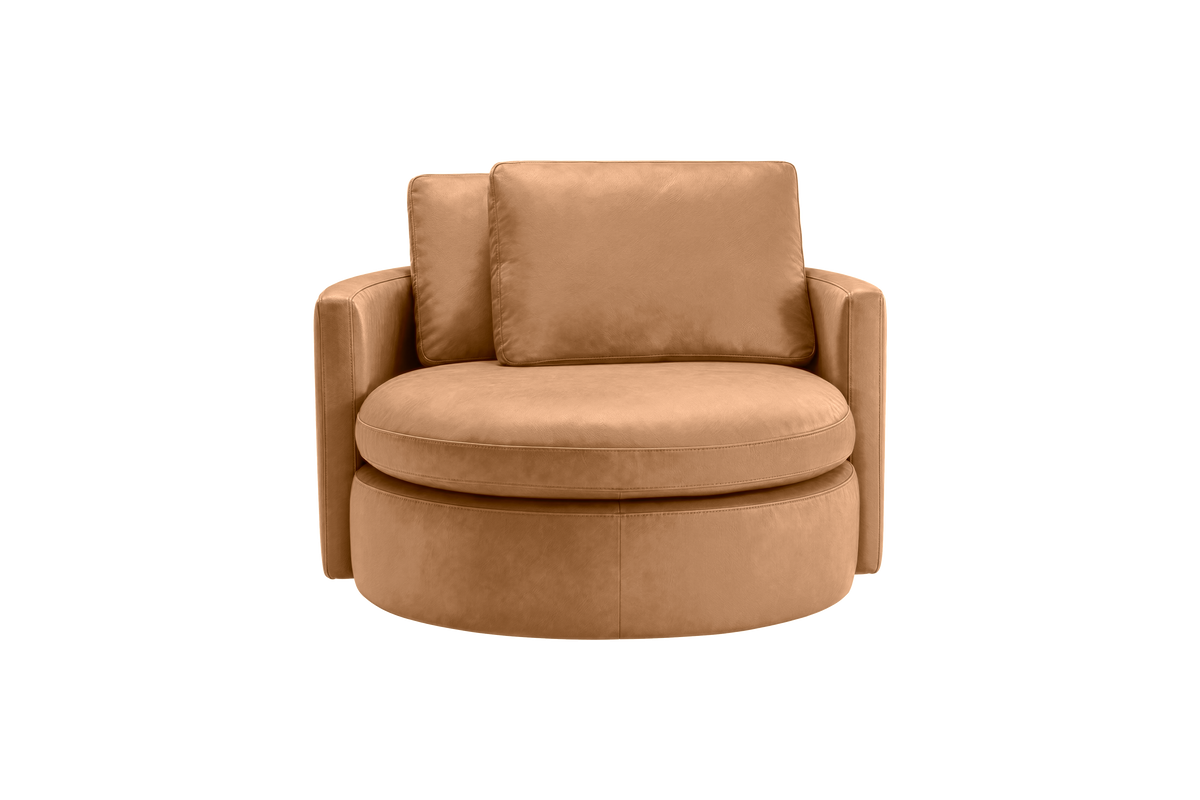 Moroder Swivel Accent Chair in Dante Les Yeux