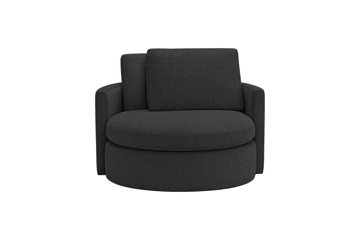 Moroder Swivel Accent Chair in Mosquito Lola